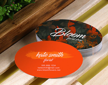 Oval Business Cards